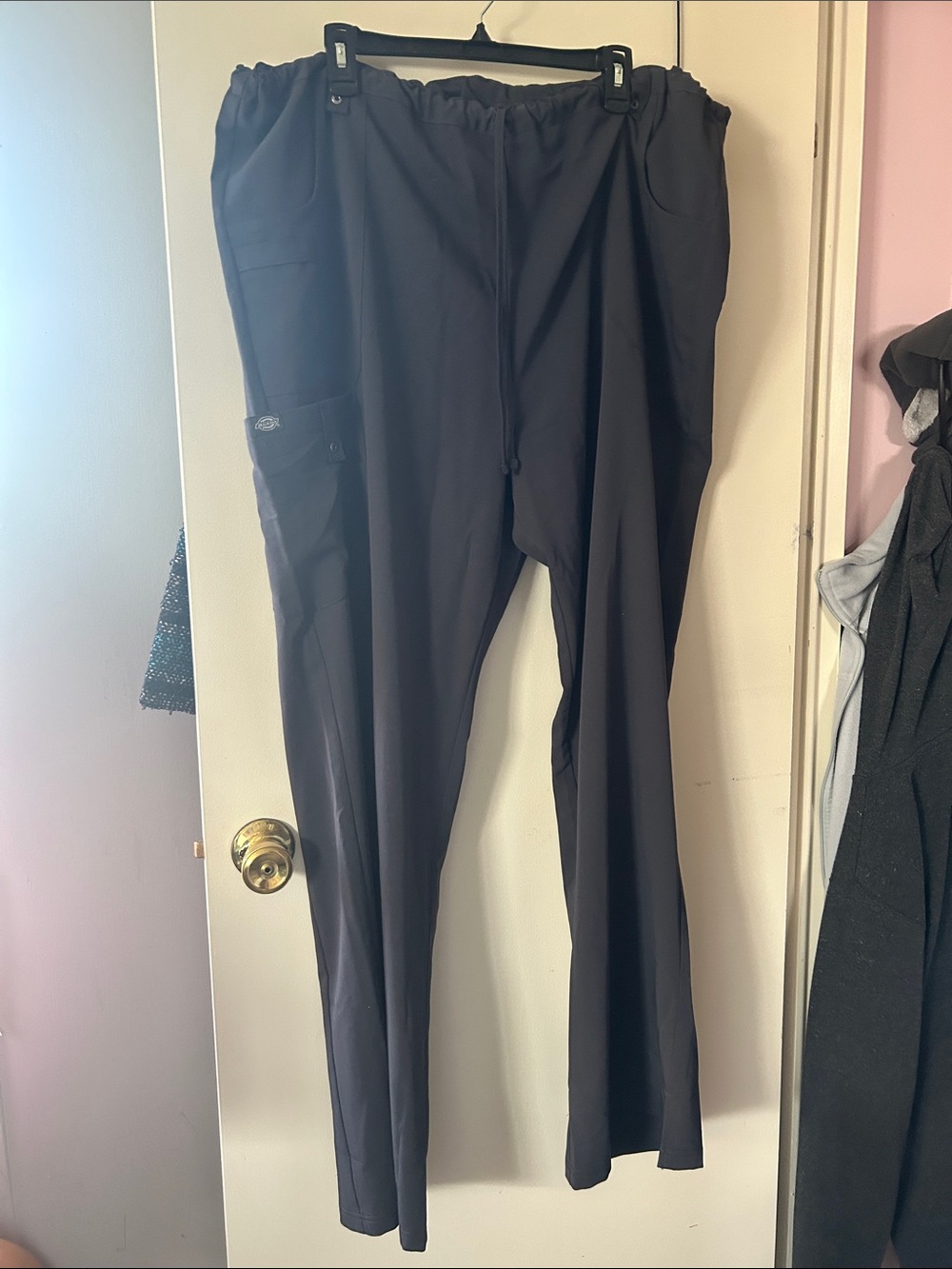 Dickies dark grey Stretch Scrub Pants with Cargo Pocket